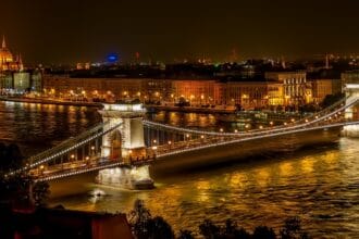 szechenyi chain bridge, suspension bridge, landmark, historic, river, budapest, hungary, panorama, city, urban, buildings, cityscape, lights, night, bridge, illuminated, reflection, city lights, night photography, budapest, budapest, budapest, budapest, budapest, hungary, city, bridge