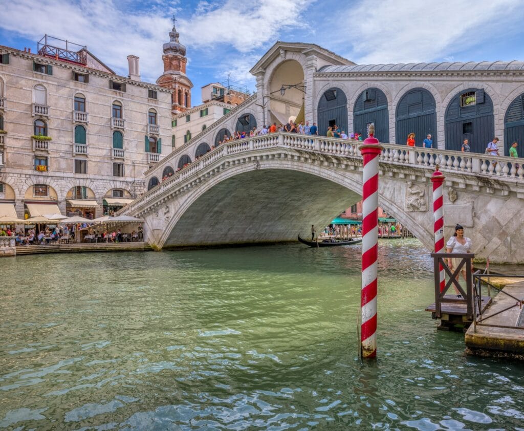 a bridge over a body of water