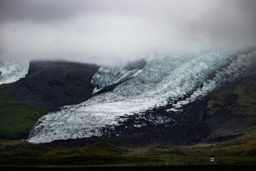 snow covered mountain during daytime