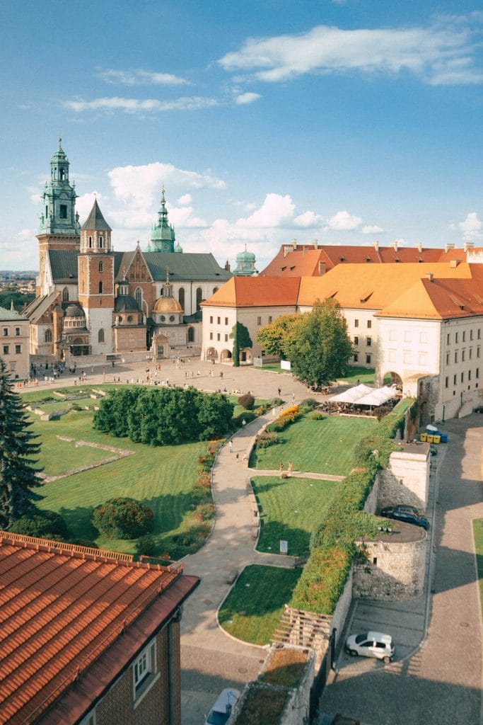 Wawel, Kraków
bird's eye view of town