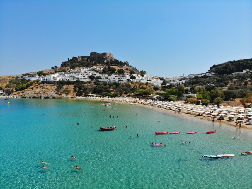 widok na Lindos, Rodos