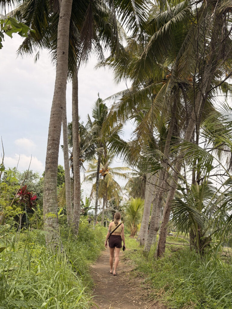 kobieta wśród palm, Bali
